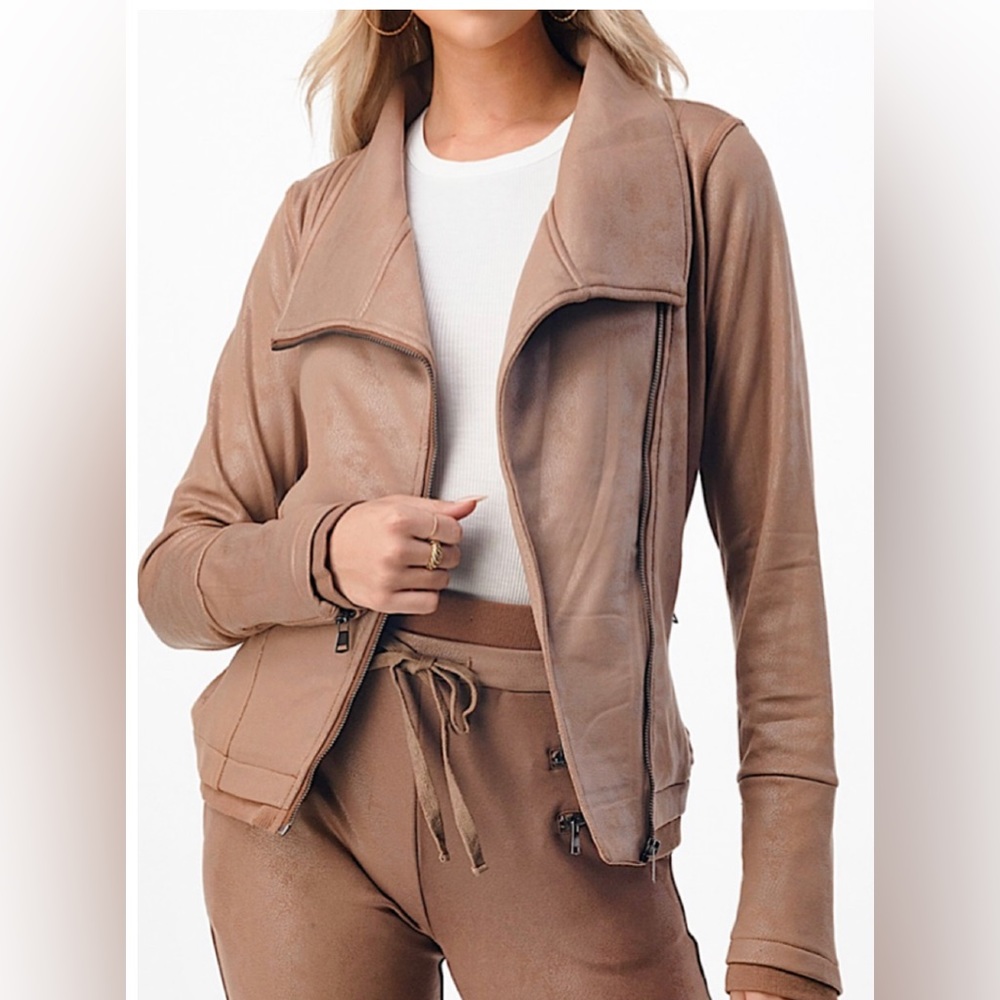 Jacket Taupe Moto Jacket